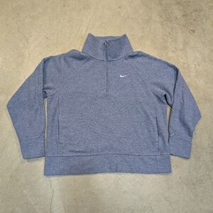 Nike 1/4 Zip Training Therma Women's M Blue Pullover